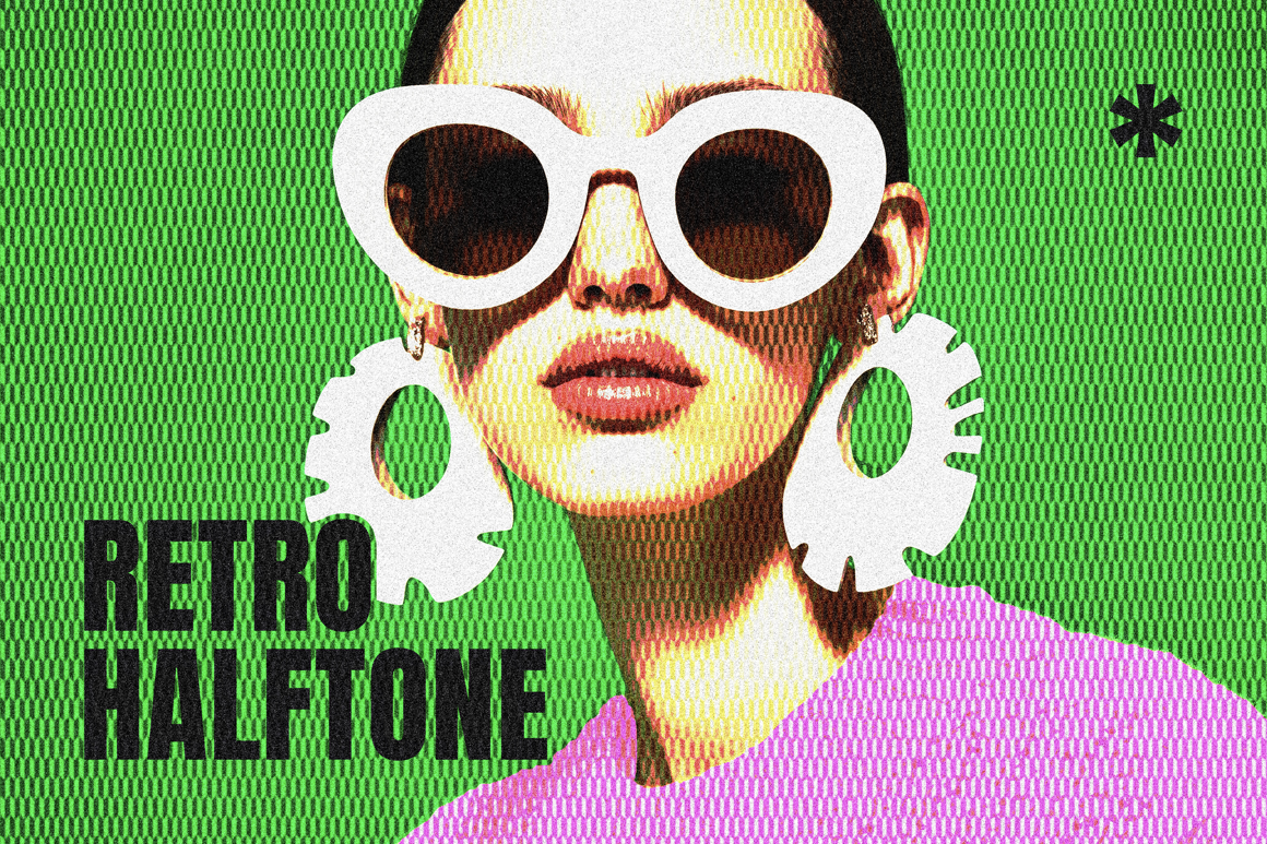 Retro Halftone Print Photo Effect