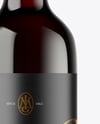 Antique Green Glass Red Wine Bottle Mockup