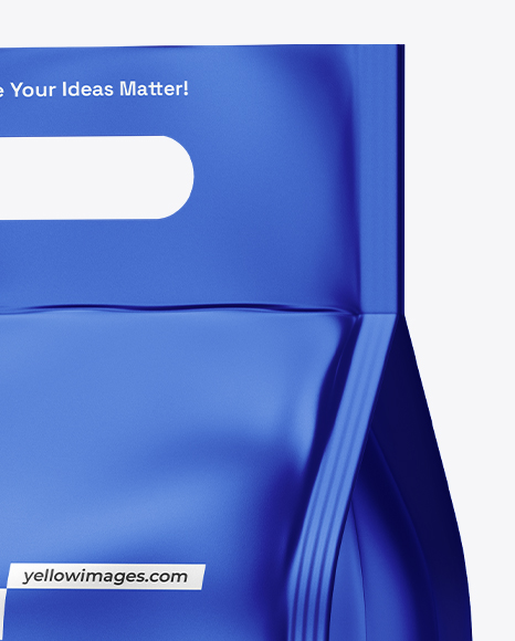 Metallic Coffee Bag Mockup – Half Side View