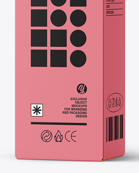 Metallic Cosmetic Tube with Box Mockup