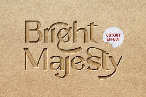 Craft Cut Out Paper Mockup - Text effect photoshop