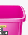 Plastic Food Container with Transparent Lid Mockup