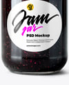 Jar with Black Grape Jam Mockup