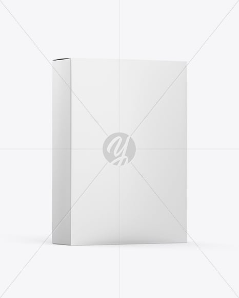 Paper Box Mockup – Half Side View