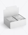Box with Metallic Trading Card Packs Mockup