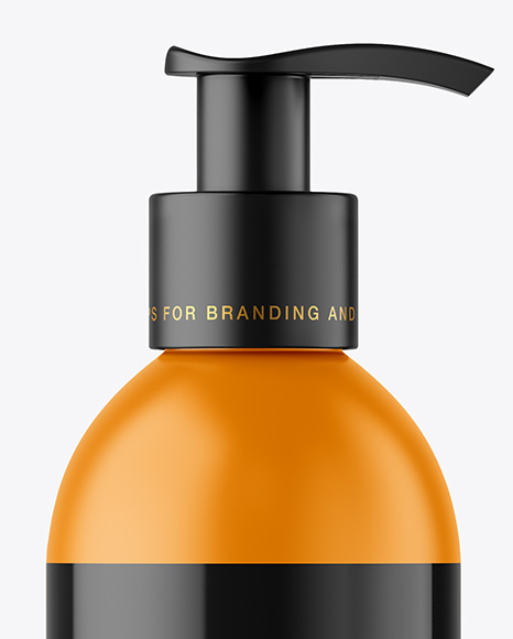 Matte Cosmetic Bottle with Pump Mockup
