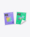 Two Postage Stamps Mockup