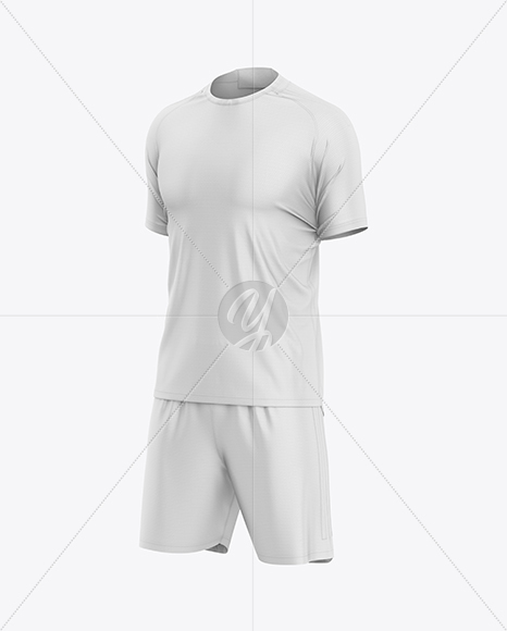 Soccer Kit Mockup - Half Side View