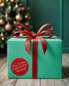 Christmas Gift Box with Red Bow Mockup