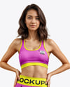 Woman Wearing a Crop Top and Leggings Mockup