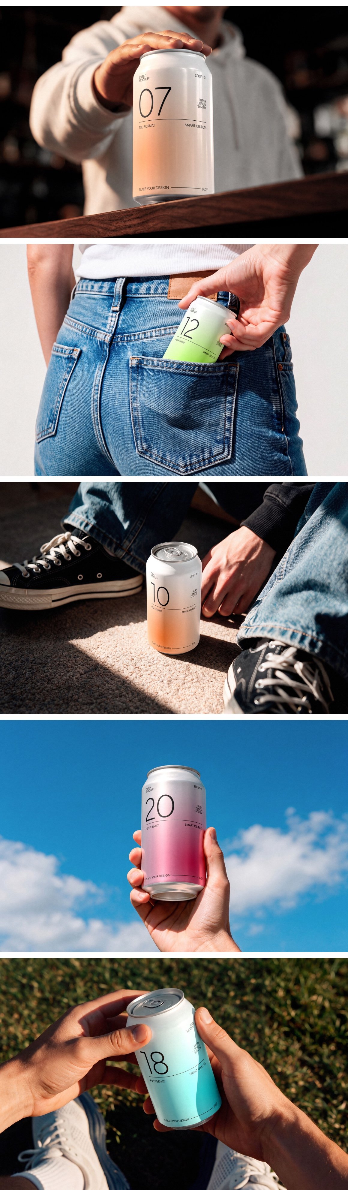12 in 1 Can Drink Mockups Bundle