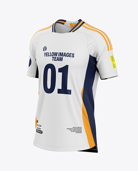 Soccer Jersey Mockup - Half Side View