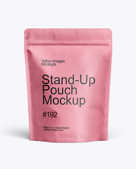 Kraft Stand-up Pouch Mockup