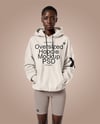Black Woman Wearing an Oversize Hoodie and Cycling Shorts Mockup