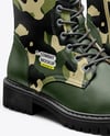 Pair of Women's Combat Boots Mockup