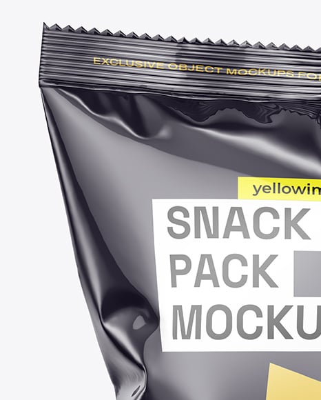 Glossy Snack Bag Mockup