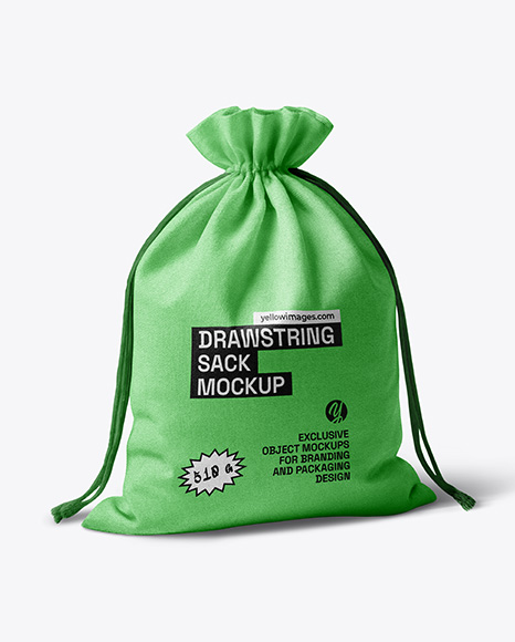 Drawstring Sack Mockup - Bag mockup