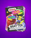 Seven Magazines Mockup - Top View