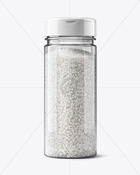 Jar with Coarse Sea Salt Mockup