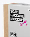 Kraft Paper Soap Bar Mockup – Half Side View