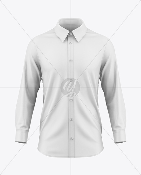 Men's Long Sleeve Shirt Mockup - Front View
