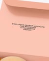 Opened Box With Macarons Mockup