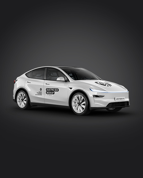 Electric SUV Mockup - Half Side View