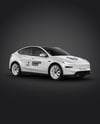 Electric SUV Mockup - Half Side View