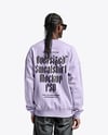 Black Man Wearing an Oversize Sweatshirt and Jeans Mockup