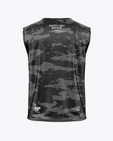 Safety Vest Mockup - Back View