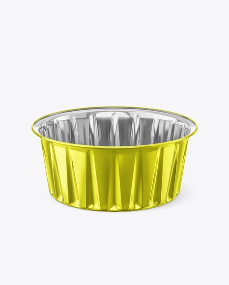 Aluminium Foil Cup with Glossy Plastic Cap Mockup