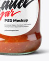 Clear Glass Jar with Marinara Sauce Mockup