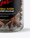 Glass Jar with Star Anise Mockup