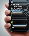 iPhone 17 Pro Max Silver in a Hand Mockup