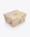 Kraft Paper Food Box in Paper Sleeve Mockup