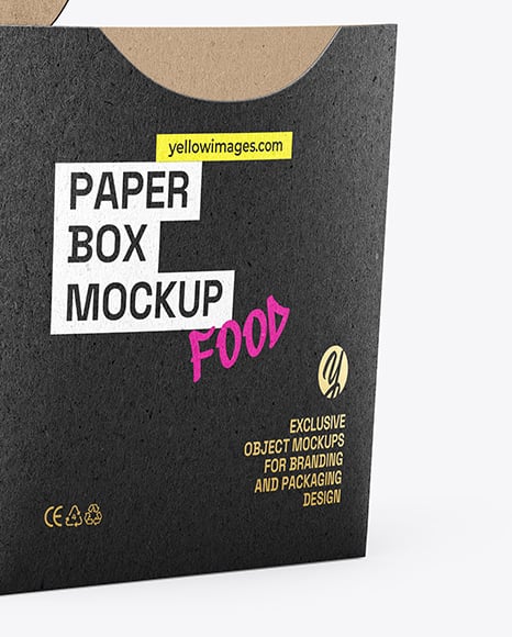 Kraft Paper Food Box Mockup