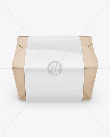 Kraft Paper Box in Glossy Sleeve Mockup