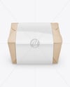Kraft Paper Box in Glossy Sleeve Mockup