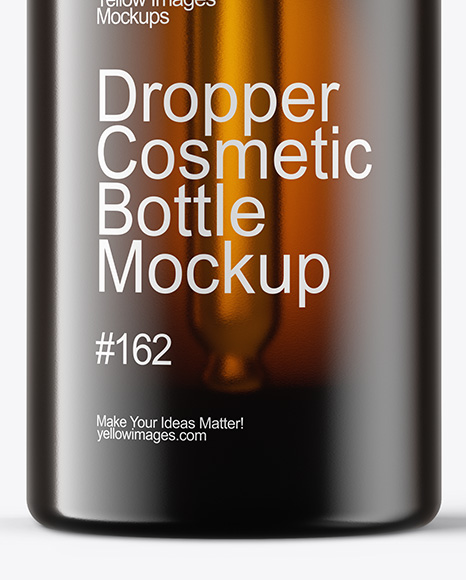 30ml Amber Glass Dropper Bottle Mockup