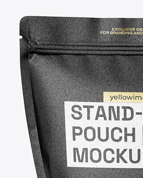 Kraft Paper Stand-Up Pouch Mockup