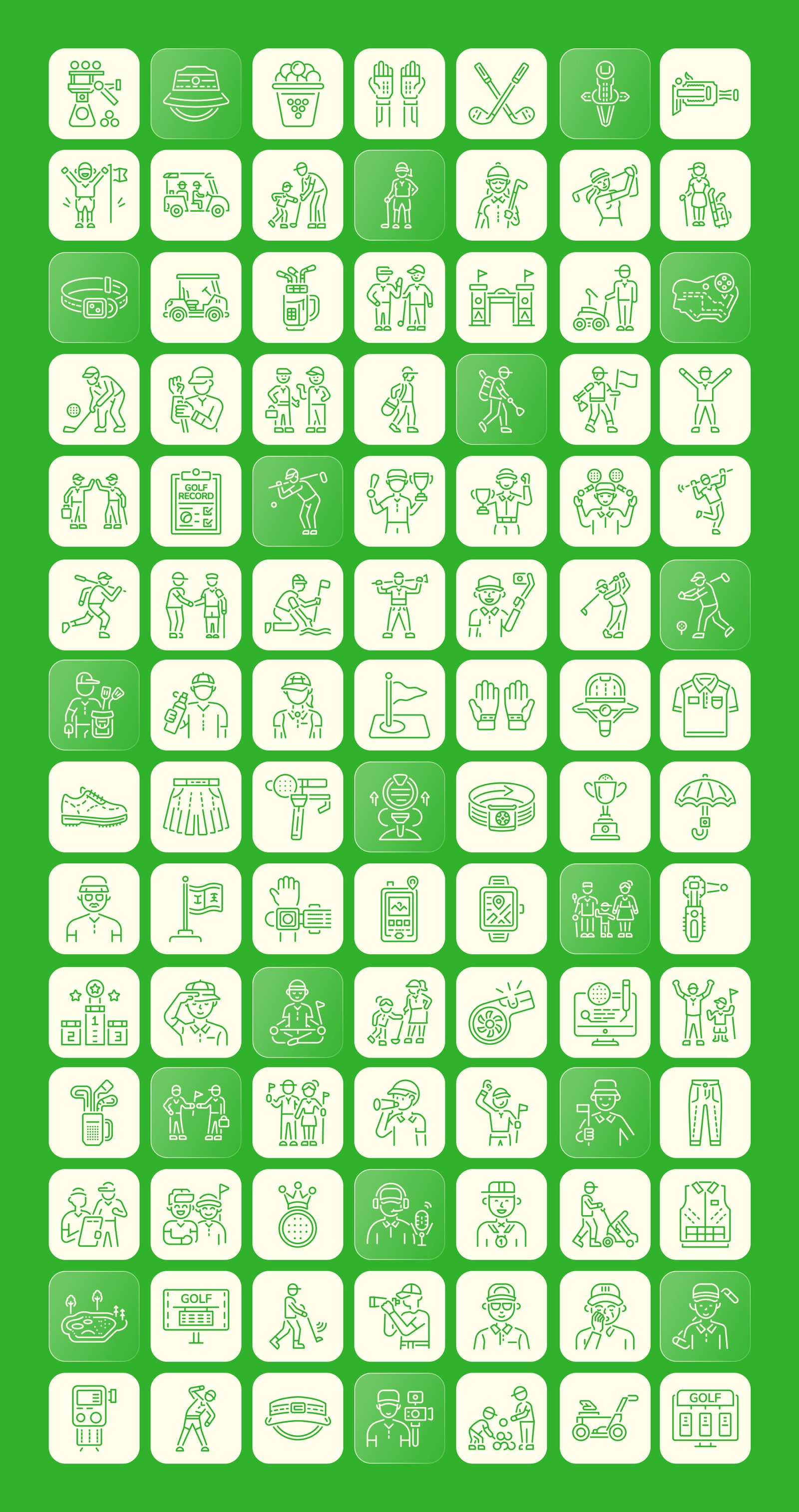 Golf Icons Set