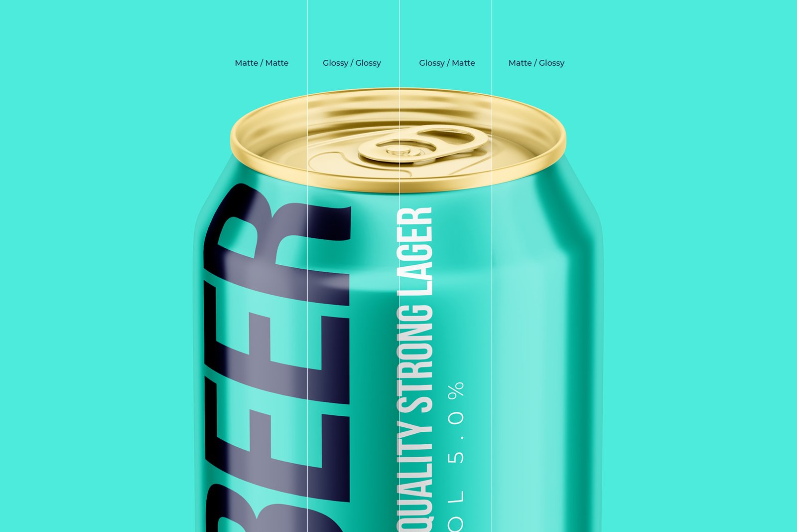 Classic 500ml Aluminium Can Mockup