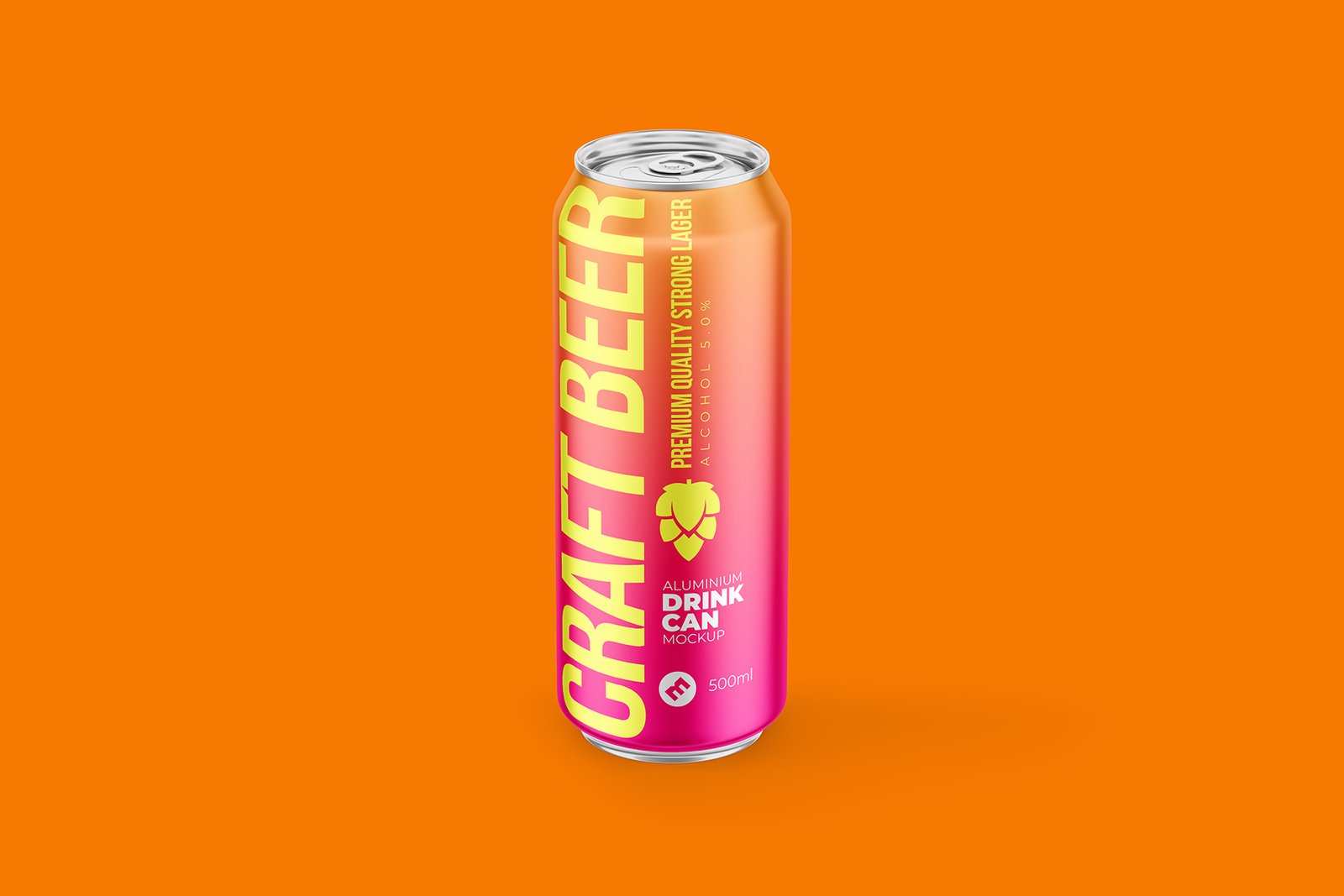 Classic 500ml Aluminium Can Mockup