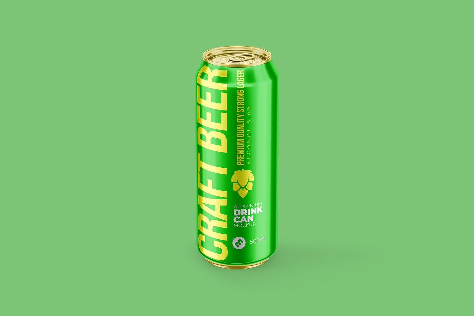 Classic 500ml Aluminium Can Mockup