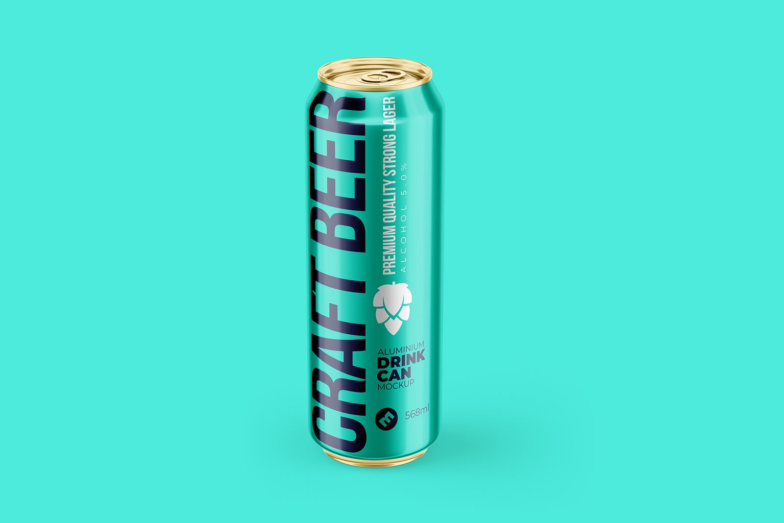 Classic 568ml Aluminium Can Mockup