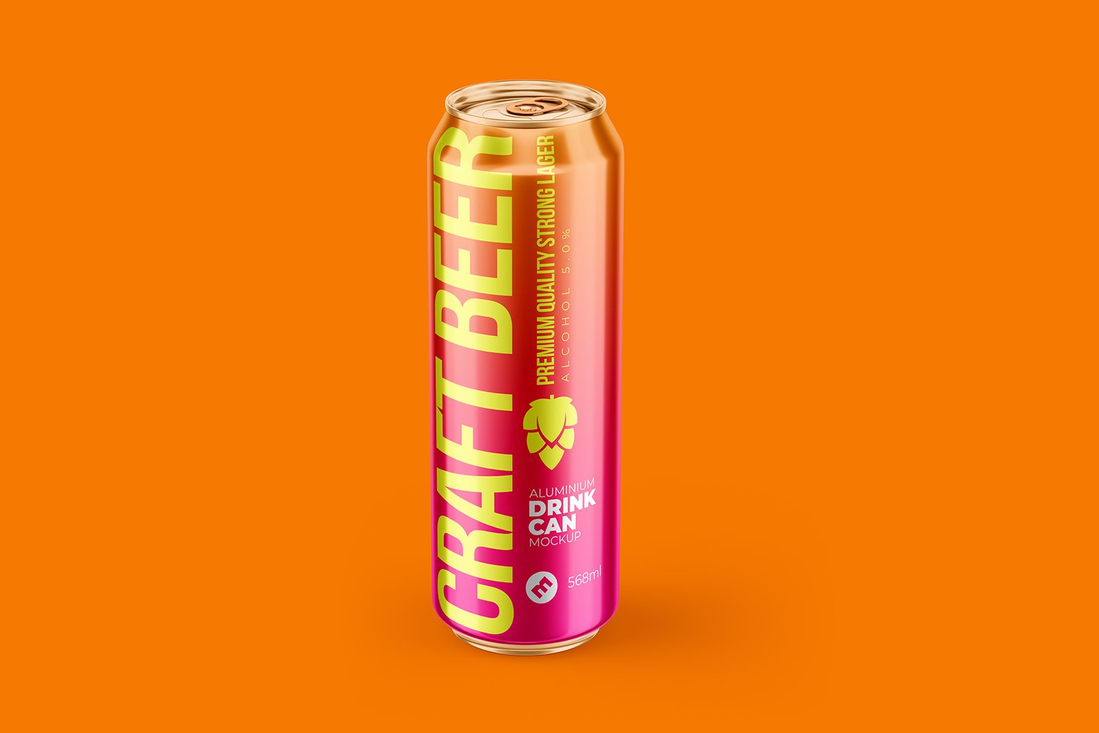 Classic 568ml Aluminium Can Mockup