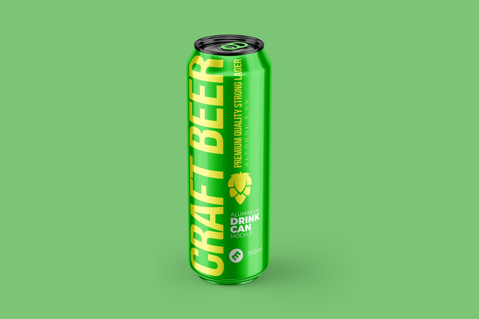 Classic 568ml Aluminium Can Mockup