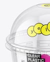 Clear Plastic Cup with Dome Cap Mockup