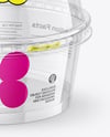 Clear Plastic Cup with Dome Cap Mockup