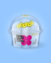 Clear Plastic Cup with Dome Cap Mockup